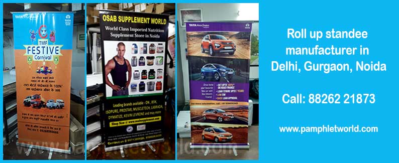 Standee printing in Delhi NCR call 88262 21873 | Doorstep Free delivery within Today in Delhi, Gurugram, Noida, Ghaziabad, Faridabad, Bahadurgarh, Manesar