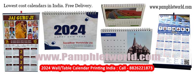 Same day calendar printing in Delhi-ncr for the year 2024