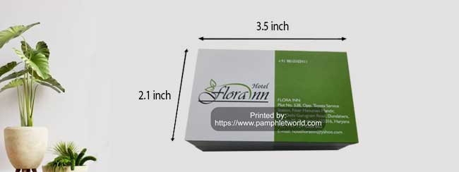 Business card size