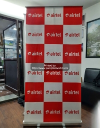 Airtel roll up standee banner