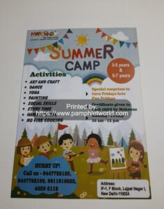 Summer-camp-pamphlet-printed-by-Pamphletworld