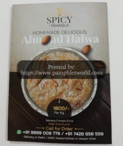 Take away menu - A5 size