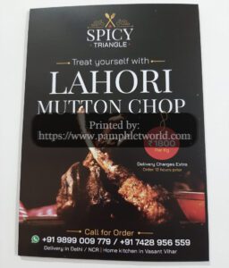 Exclusive A5 size pamphlet printing in Delhi-NCR for restaurants