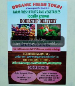 Vegetable shop advertising pamphlets printing