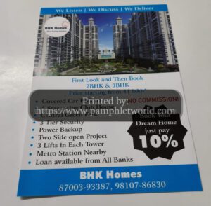 Property dealer pamphlet printing A5 size