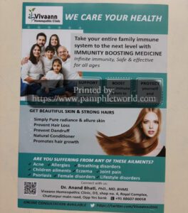 Hair treatment A5 pamphlet printing for doctors