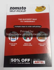 Zomato A5 Leaflets printing
