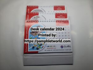 Table calendars printing