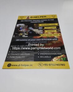 Menu Printing for Takeaways